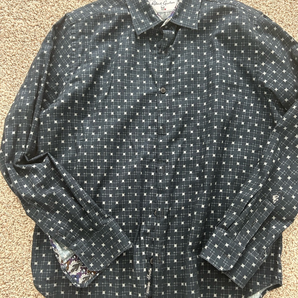 Men's Black Patterned Shirt